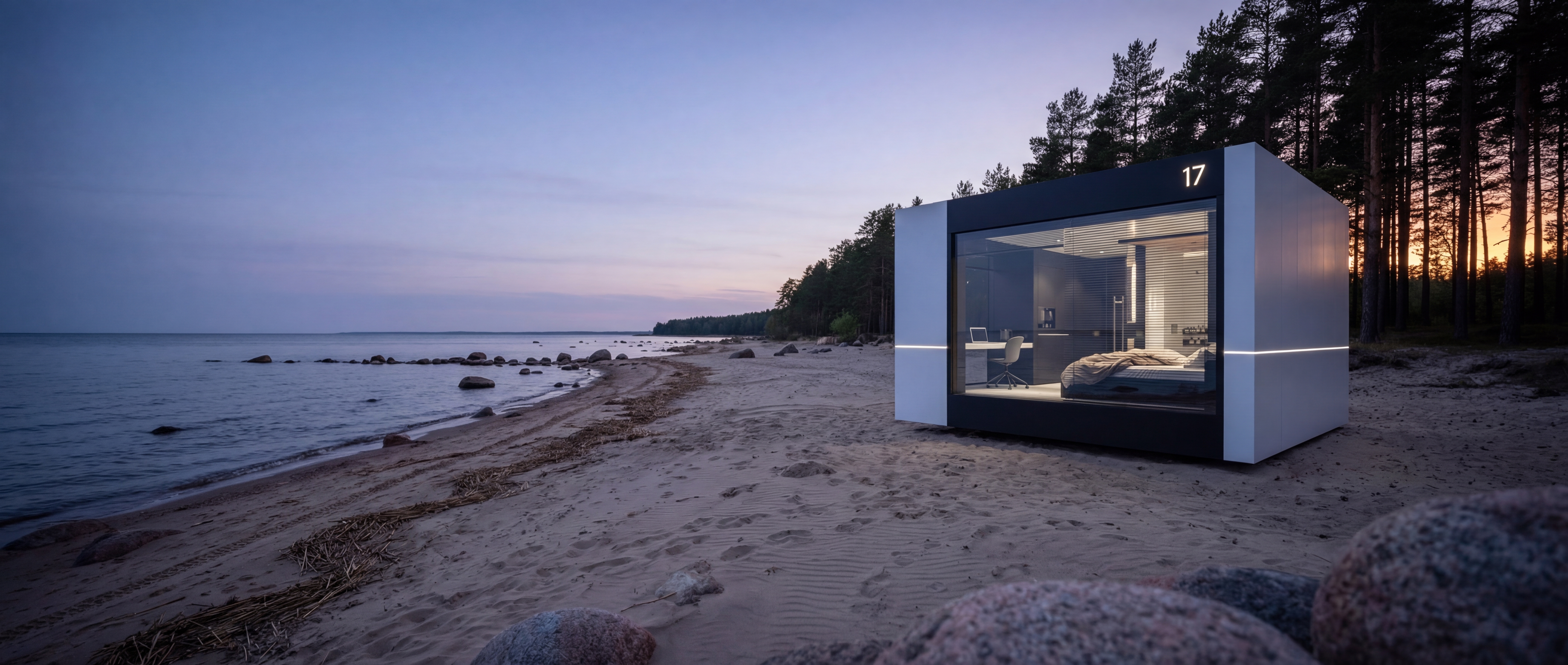 Панорамный lander на побережье Финского залива